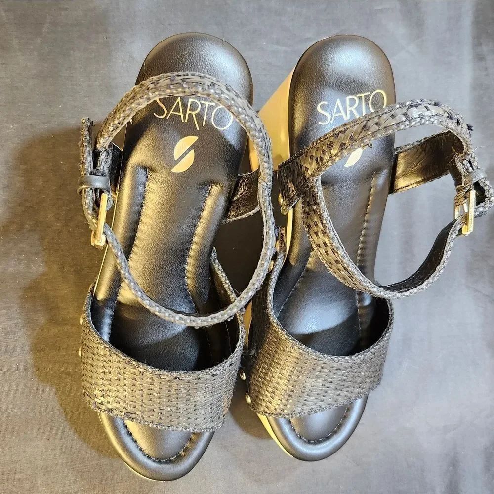 BRAND NEW FRANCO SARTO BLOCK HEEL OPEN-TOE SANDAL G1